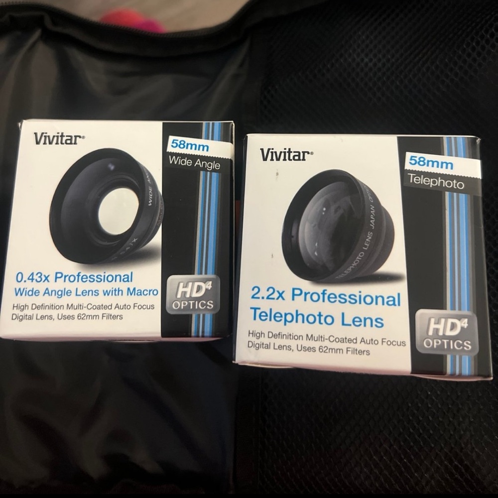 Black High-Performance Camera Lens for Photography
